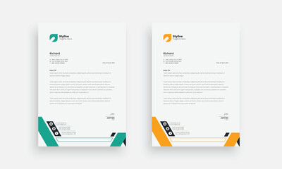 company branding letterhead template design, professional letterhead & clean business letterhead style print ready letterhead corporate letterhead, branding official letterhead agency letterhead.