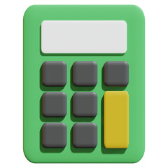 Calculator 3d Icon Rendering