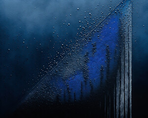 Abstract navy blue color paint background. Black tones, light black splatter. Minimalist and creative art. Modern art. Generative Ai