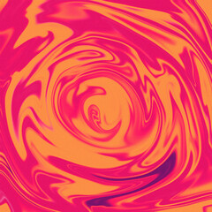 psychedelic retro swirls and patterns background/cover with noise grain orange and magenta