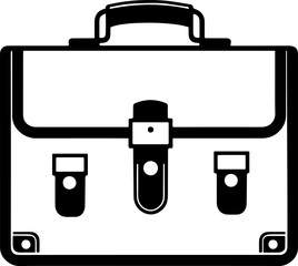 Briefcase icon vector illustration. Bag icon.