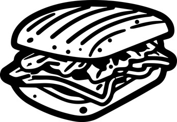 Sandwich icon isolated on clean background.