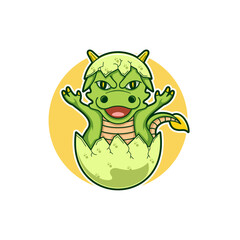 dragon mascot cute cartoon