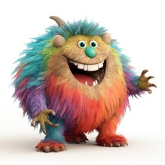 Obraz premium A lovable and cute little monster with friendly eyes