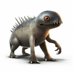 A lovable and cute little monster with friendly eyes