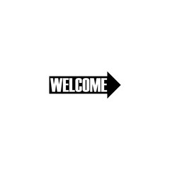 Welcome icon isolated on white background 