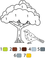 Spring Color By Number Coloring Pages
