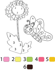 Spring Color By Number Coloring Pages