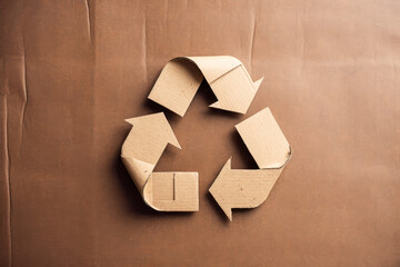 Cardboard Recycle Symbol, Recycling Label for Conservation and Environment