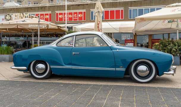 Scheveningen, The Netherlands, 14.05.2023, Retro Volkswagen Karmann Ghia from 1961 at The Aircooled classic car show
