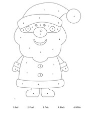 Christmas Color By Number Coloring Page