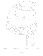 Christmas Color By Number Coloring Pages