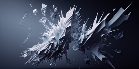 icy blue icy snow-covered mountains make fantastic sight Abstract, Elegant and Modern AI-generated illustration