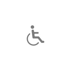  Wheelchair Handicap Symbol Icon isolated on white 