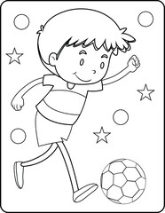 Football Coloring Page for Kids