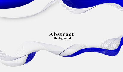 A white and blue background with blue waves
