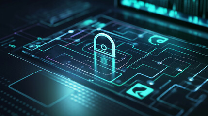 Electronic and digital access, user authentication system, technology and cybernetics, computer security system, cybersecurity, information security, encryption, data protection, Generated AI