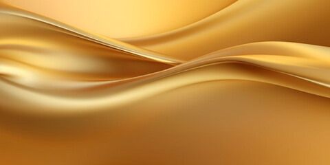 Obraz premium Gold silk satin background, elegant wavy fold by generative AI tools
