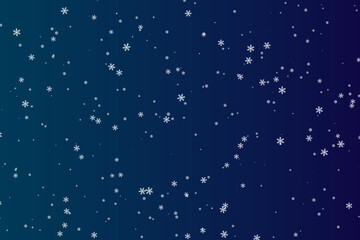 stars and snow, dark starry night background 