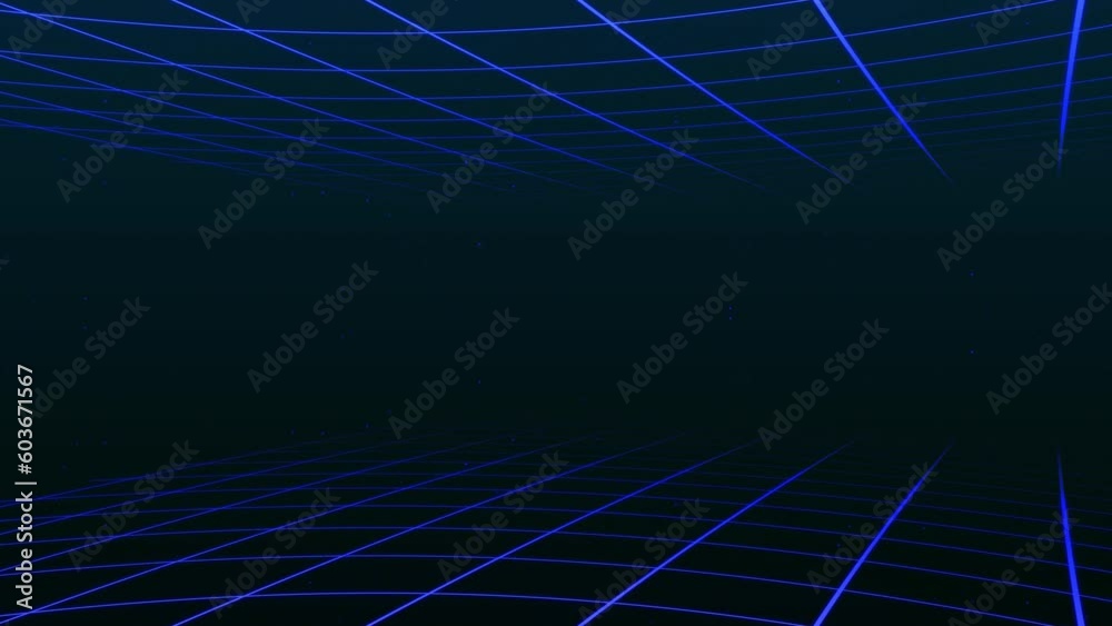 Poster abstract retro-synthwave grid loop animation background 3d render. looping grid motion design with p