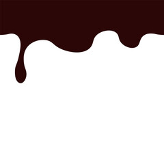 Seamless border of milk chocolate drips