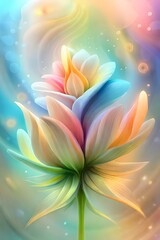 AI Generated Graphically produced 8k colorful flower with colorful background 