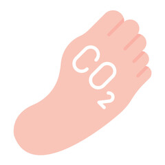 Carbon Footprint Icon