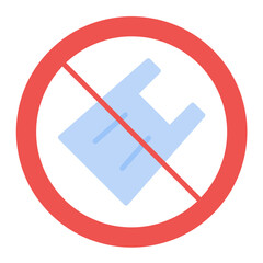 No Plastic Bags Icon