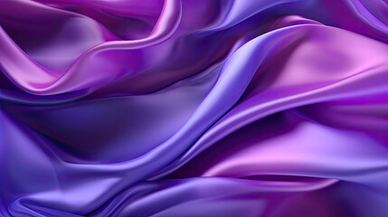 Gradient purple silk fabric background. Generative AI