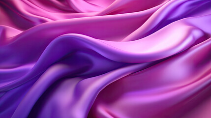 Gradient purple silk fabric background. Generative AI