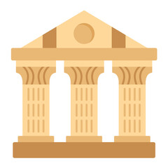 Fototapeta premium Greek Temple Icon