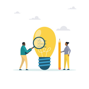 Business viability test, feasibility study through market research to see the possibility of success, assess the profitability of the business idea. The guy and the girl analyze the idea.
