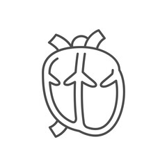 Myocardial dystrophy line outline icon