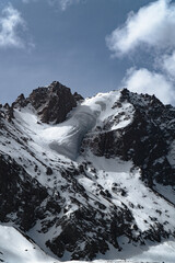 Tiel Glacier in Tien Shan. Kazakhstan, Almaty