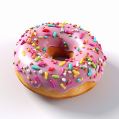 donut with sprinkles - created with Generative AI technology