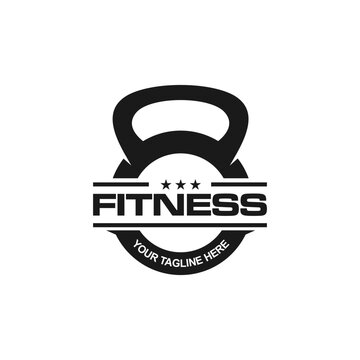Fitness kettlebell logo template vector illustration. Suitable for your design need, logo, illustration, animation, etc.