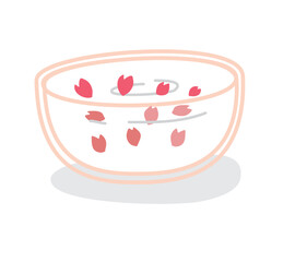 Flower Water in a  bowl