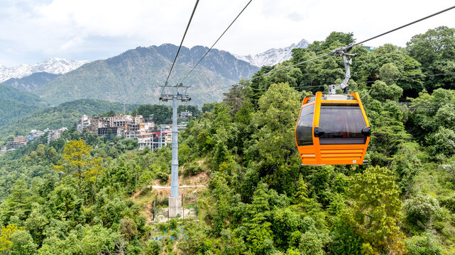 Dharamshala Skyway is 1.8 kms ropeway, by which you can reach Mcleodganj from Dharamshala in just 10 Minutes build by TATA Group