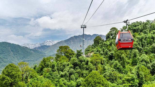 Dharamshala Skyway is 1.8 kms ropeway, by which you can reach Mcleodganj from Dharamshala in just 10 Minutes build by TATA Group