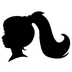 Long Woman Hairstyle Vector