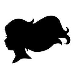 Long Woman Hairstyle Vector