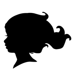 Long Woman Hairstyle Vector