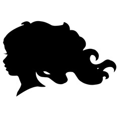 Long Woman Hairstyle Vector