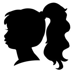 Long Woman Hairstyle Vector