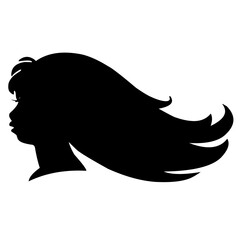Long Woman Hairstyle Vector