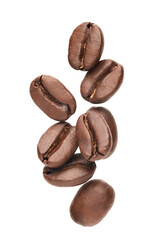 Macro of roasted coffee beans