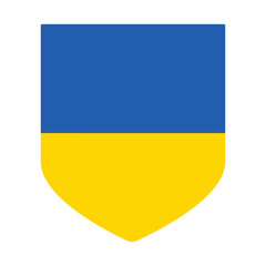 Ukraine flag in design shape 