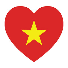 Vietnam flag. Flag of Vietnam in shape. Isolated