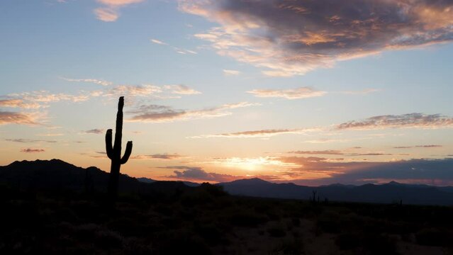 Sunrise Time Lapse In The Sonoran Desert Of Arizona 