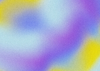 パステルカラーの紫や黄色が混ざったカラフルなノイズ入りグラデーション背景